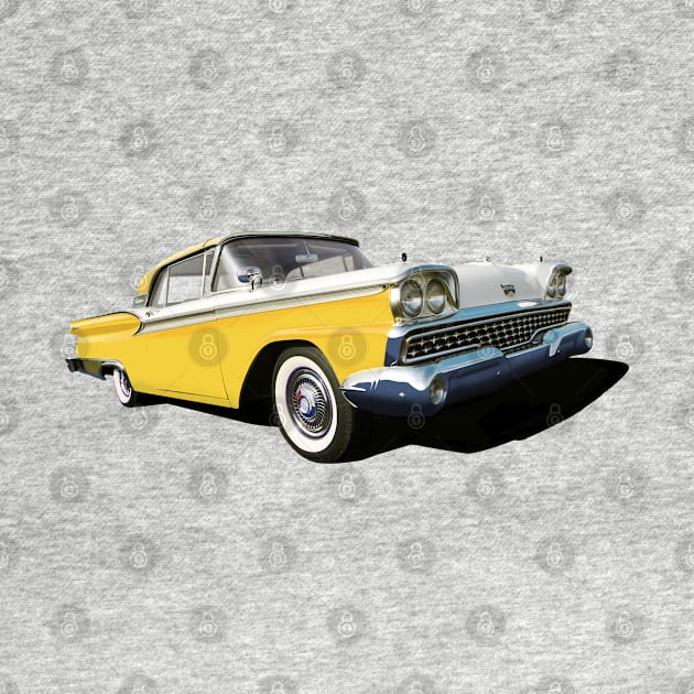 1959 Ford Galaxie in yellow by candcretro